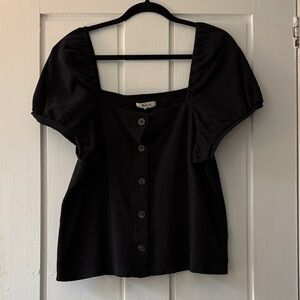 Madewell Black Button-Up Blouse